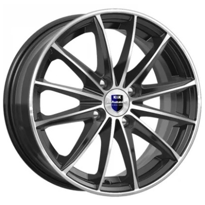 Диски K&K 6x15/4x100 ET40 D60.1 Пойнт Бланк-оригинал (KC884) Алмаз черный SK