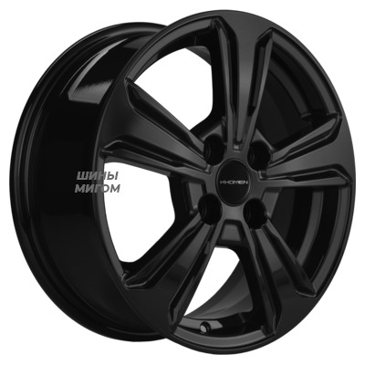 Диски Khomen Wheels 6x15/4x100 ET45 D56.6 KHW1502 (Nexia) Black