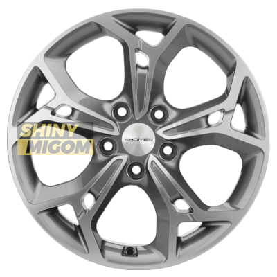 Диски Khomen Wheels 7x17/5x112 ET40 D57.1 KHW1702 (Tiguan) Gray-FP