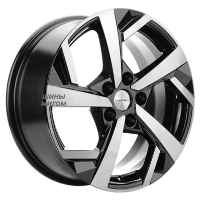 Диски Khomen Wheels 7x17/5x108 ET43 D65.1 KHW1712 (DFM AX 7) Black-FP