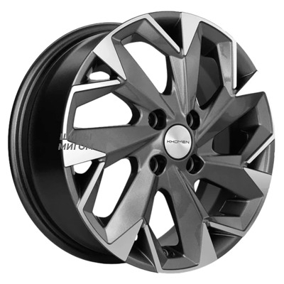 Диски Khomen Wheels 6x15/4x100 ET40 D60.1 KHW1508 (Logan/Sandero) Gray-FP
