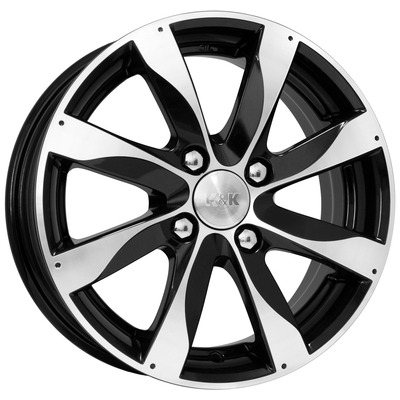 Диски K&K 6x15/4x114.3 ET40 D67.1 Джемини (КС617) Алмаз черный