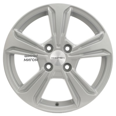 Диски Khomen Wheels 6x15/4x100 ET45 D56.6 KHW1502 (Nexia) F-Silver