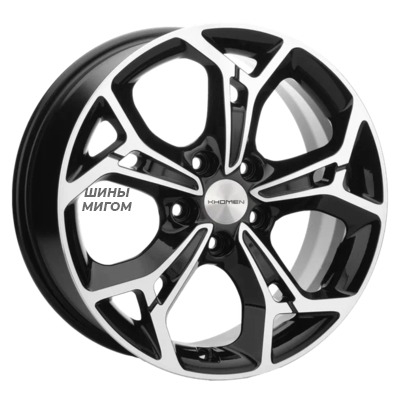 Диски Khomen Wheels 7x17/5x114.3 ET37 D66.5 KHW1702 (Haval Jolion) Black-FP