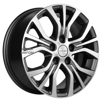 Диски Khomen Wheels 6.5x16/5x110 ET46 D63.3 KHW1608 (Changan CS35 Plus) Gray-FP