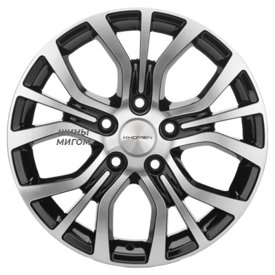 Диски Khomen Wheels 6.5x16/5x108 ET45 D60.1 KHW1608 (Chery Tiggo 3/Tiggo 3 Pro) Black-FP