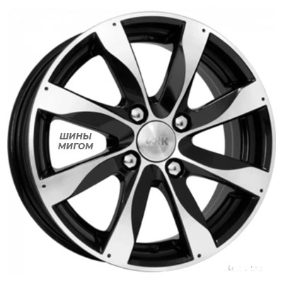 Диски K&K 6x15/4x100 ET45 D67.1 Джемини (КС617) Алмаз черный