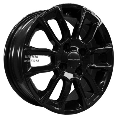 Диски Khomen Wheels 5.5x14/4x100 ET38 D67.1 KHW1406 (Accent/Getz/i20) Black