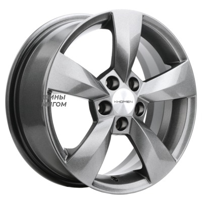 Диски Khomen Wheels 6x15/5x100 ET43 D57.1 KHW1504 (Fabia) G-Silver