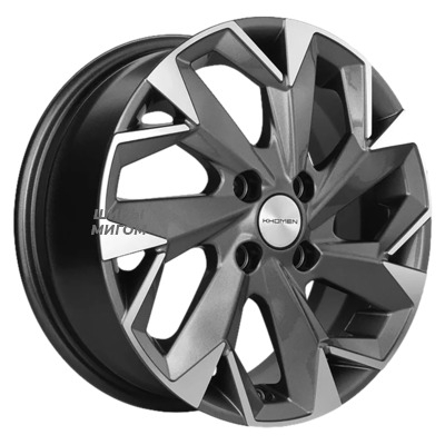 Диски Khomen Wheels 5.5x14/4x100 ET38 D67.1 KHW1402 (Accent/Getz/i20) Gray-FP