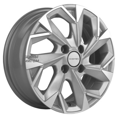 Диски Khomen Wheels 5.5x14/4x100 ET43 D60.1 KHW1402 (Corolla/X-RAY/Logan) F-Silver-FP