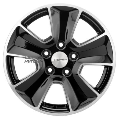 Khomen Wheels 6.5x16/5x108 ET45 D60.1 KHW1601 (Chery Tiggo 3/Tiggo 3 Pro) Black-FP