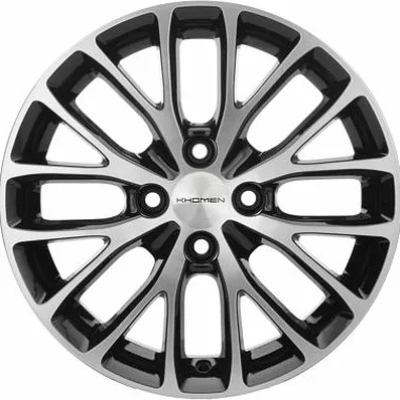 Диски Khomen Wheels 6x15/4x100 ET37 D60.1 KHW1506 (XRay) Black