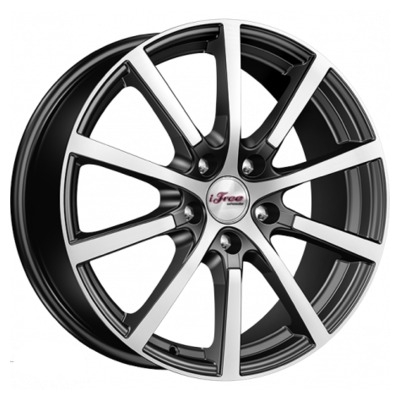 Диски iFree 7x17/5x114.3 ET37 D66.6 Big Byz (КС680) Блэк Джек