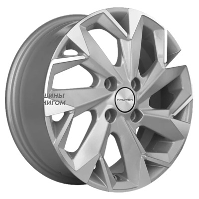 Диски Khomen Wheels 5.5x14/4x100 ET43 D67.1 KHW1402 (Solaris/Logan/Rio) F-Silver-FP
