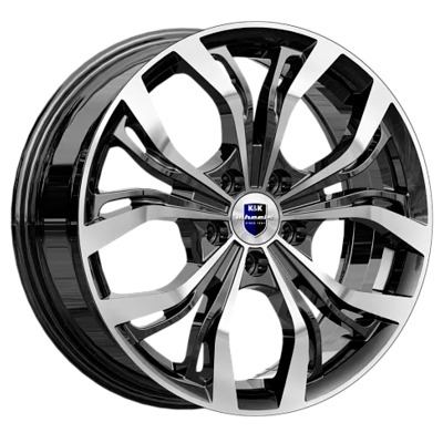 Диски K&K 7x17/5x108 ET45 D60.1 Аламида-оригинал (КС705М) Алмаз черный