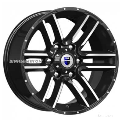 Диски K&K 8x17/6x139.7 ET-10 D106.1 Алгама (КС762) Алмаз черный