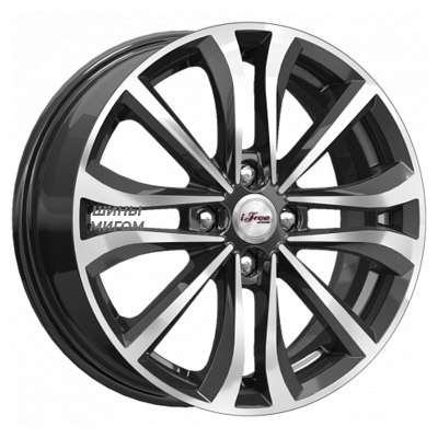 Диски iFree 6x16/4x100 ET50 D60.1 Панган (КС938) Блэк Джек