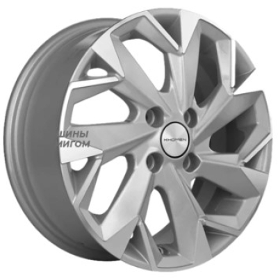 Диски Khomen Wheels 5.5x14/4x100 ET38 D67.1 KHW1402 (Accent/Getz/i20) F-Silver-FP
