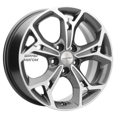 Диски Khomen Wheels 7x17/5x114.3 ET50 D67.1 KHW1702 (CX-5/Seltos/Optima) Gray-FP