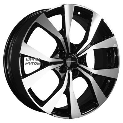 Khomen Wheels 7x19/5x108 ET45 D65.1 KHW 1906 BLACK-FP