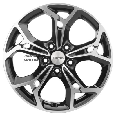 Khomen Wheels 7x17/5x112 ET40 D57.1 KHW 1702 BLACK-FP